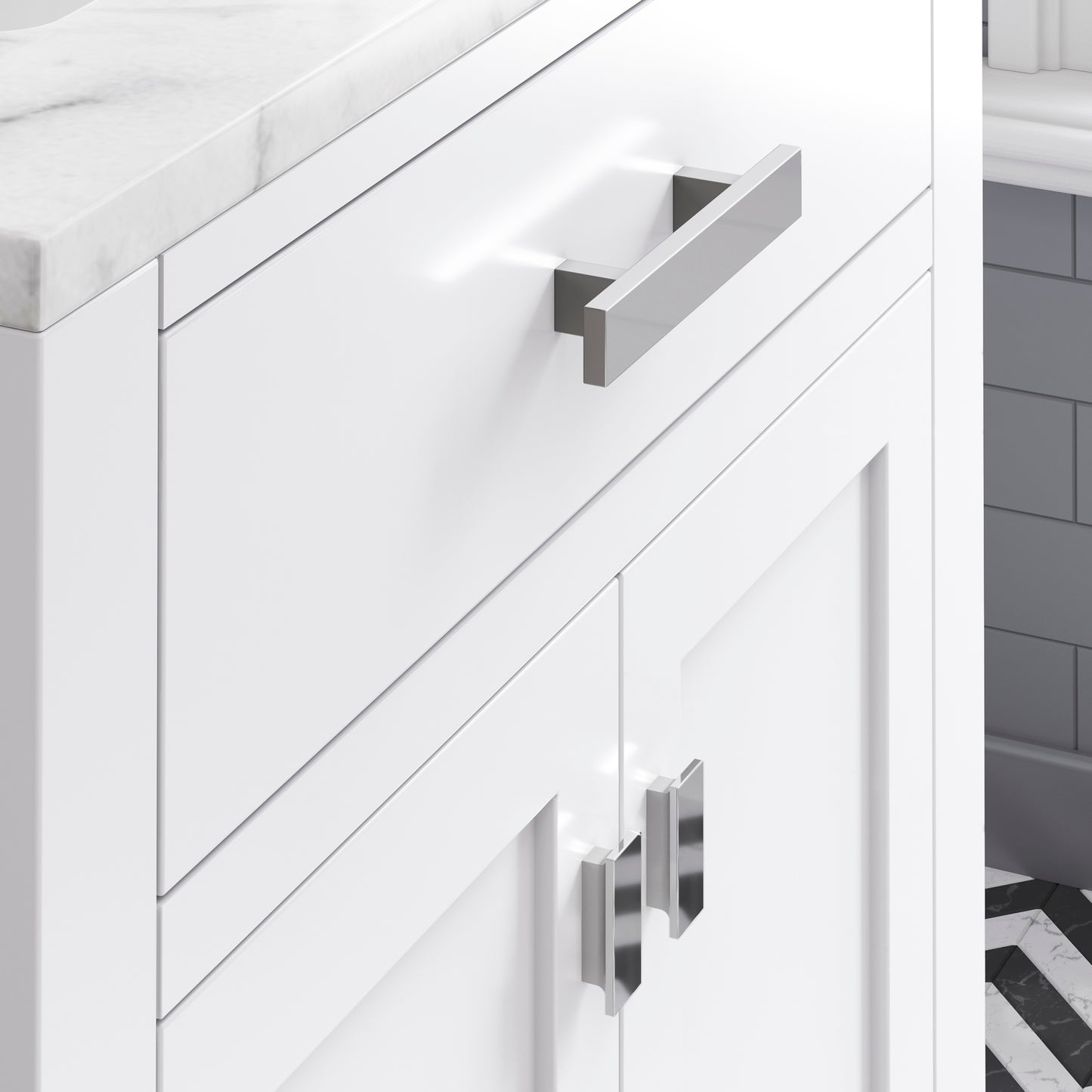 30 Inch Single Sink Bathroom Vanity With Mirror And Faucet From The Madison Collection