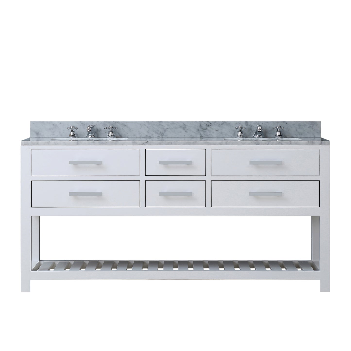 72 Inch Double Sink Bathroom Vanity With Mirror And Faucet From The Madalyn Collection