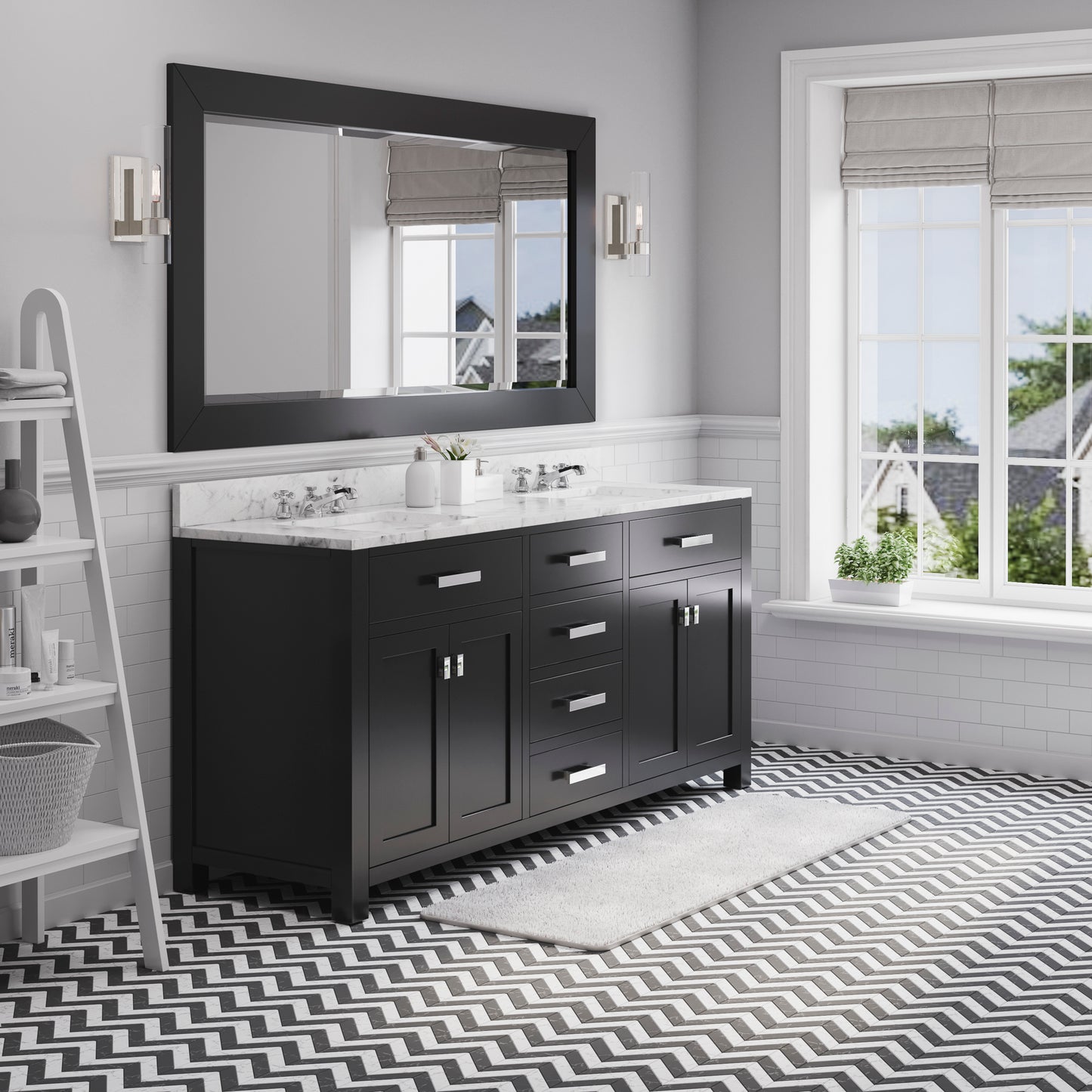 72 Inch Double Sink Bathroom Vanity set. The Madison Collection