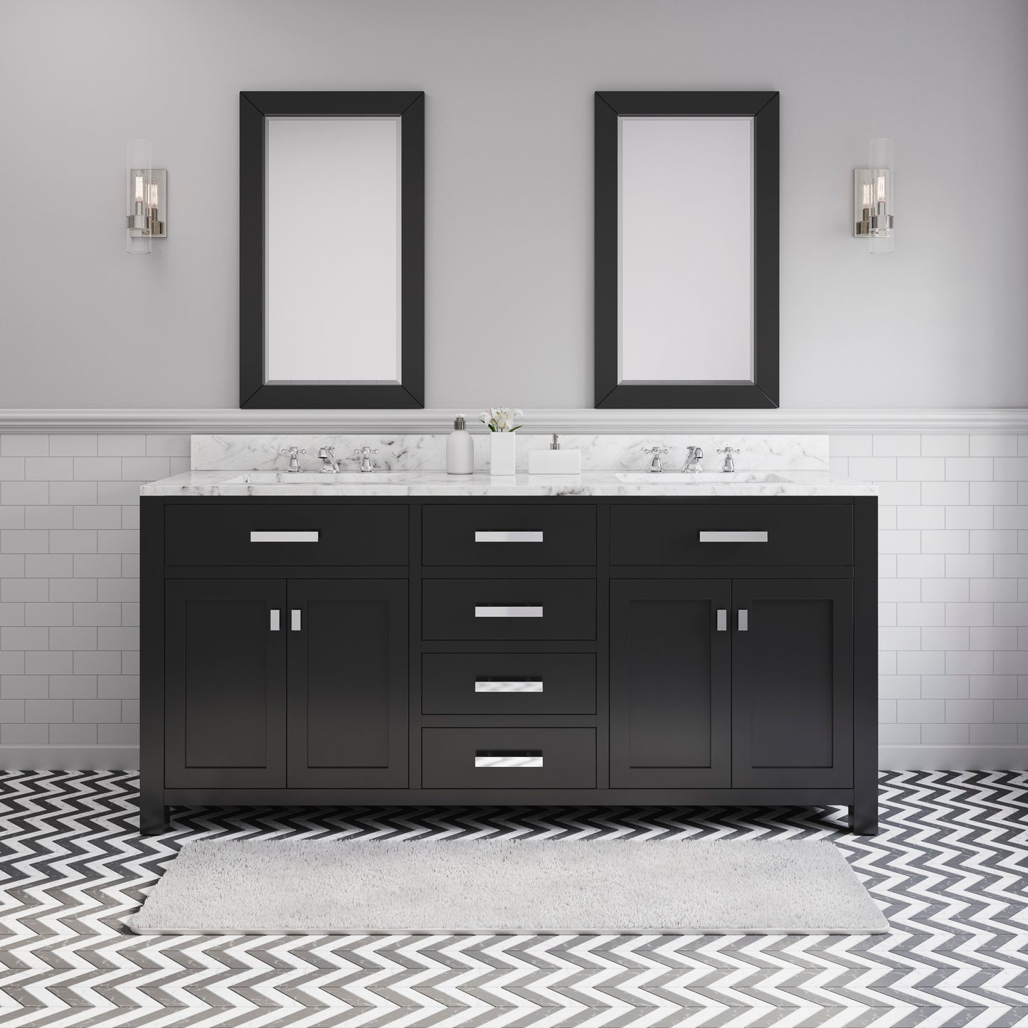 72 Inch Double Sink Bathroom Vanity set. The Madison Collection