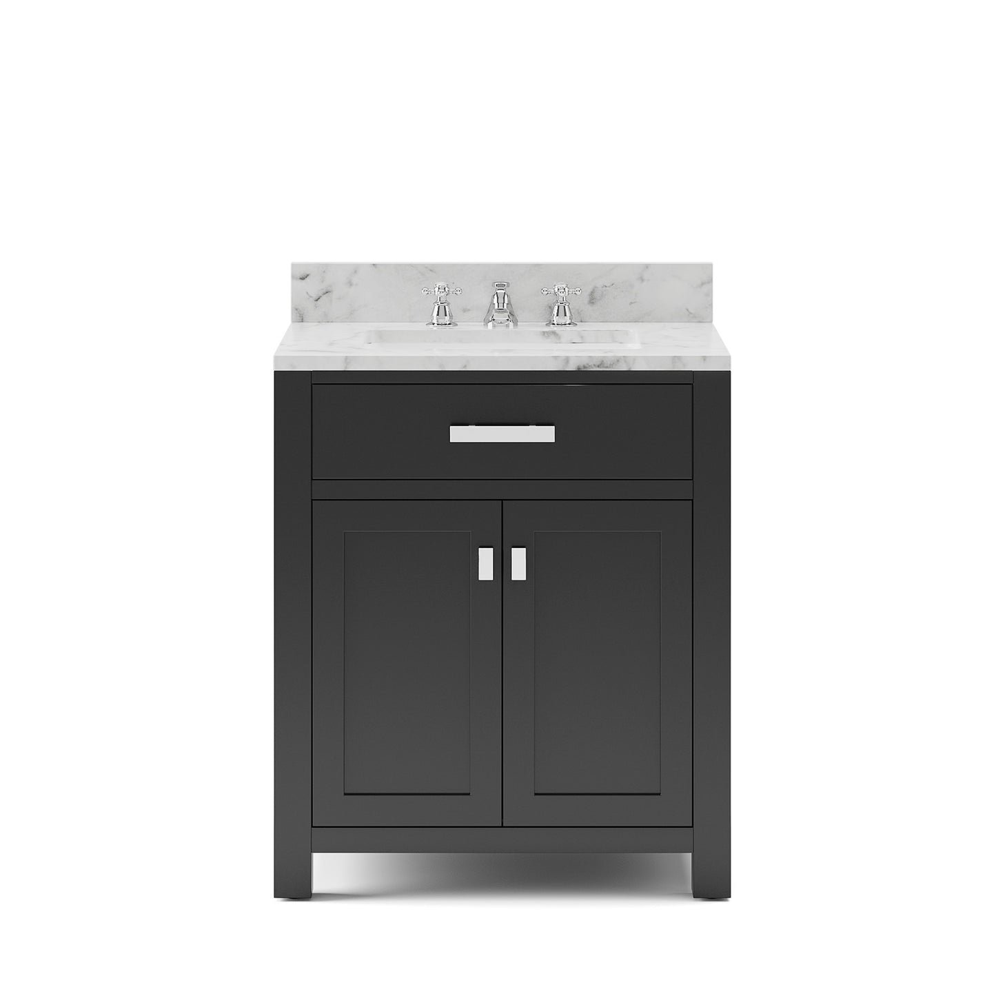 30 Inch Single Sink Bathroom Vanity With Mirror And Faucet From The Madison Collection