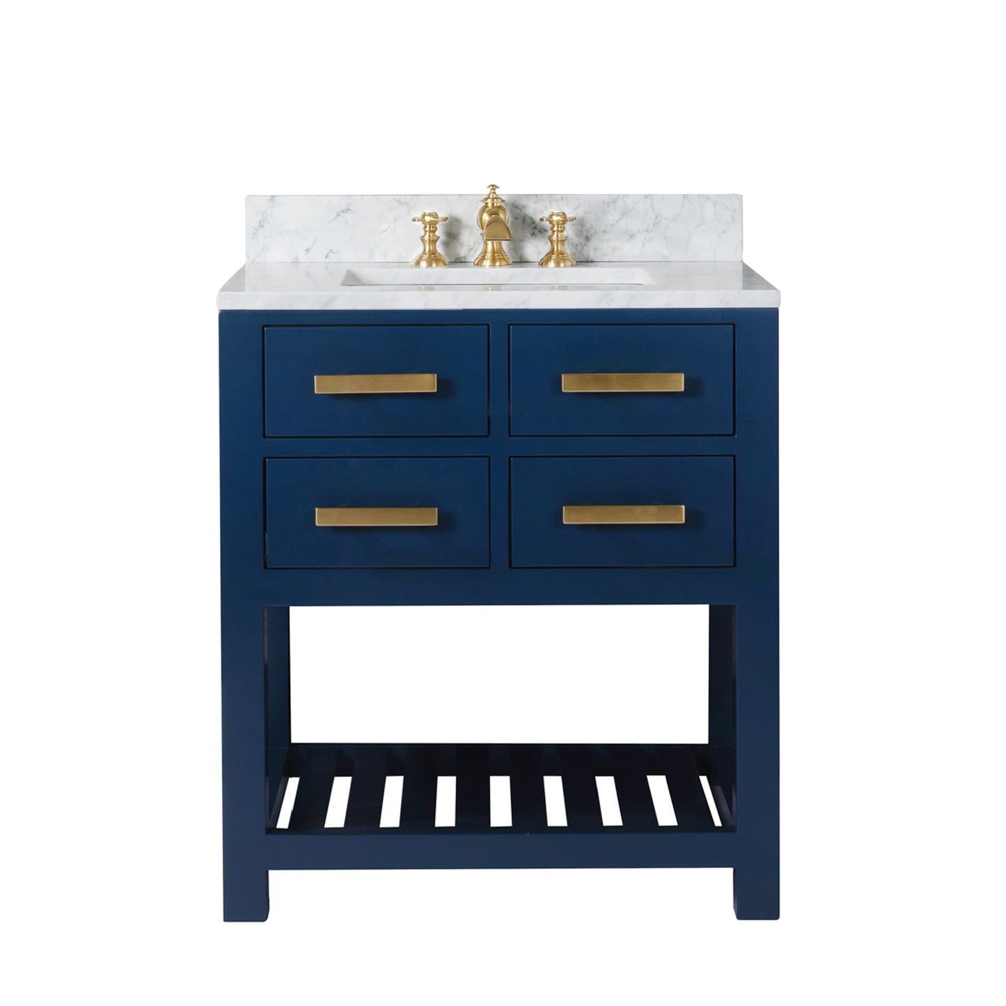 30 Inch Single Sink Bathroom Vanity With Faucet And Mirror From The Madalyn Collection