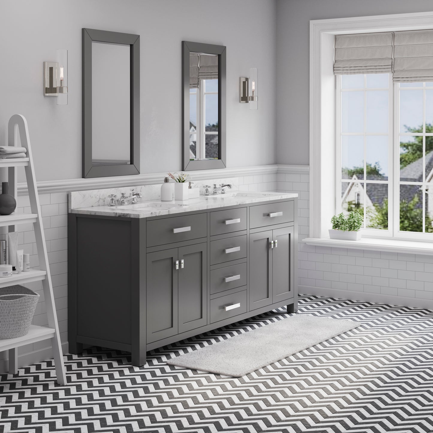 72 Inch Double Sink Bathroom Vanity set. The Madison Collection