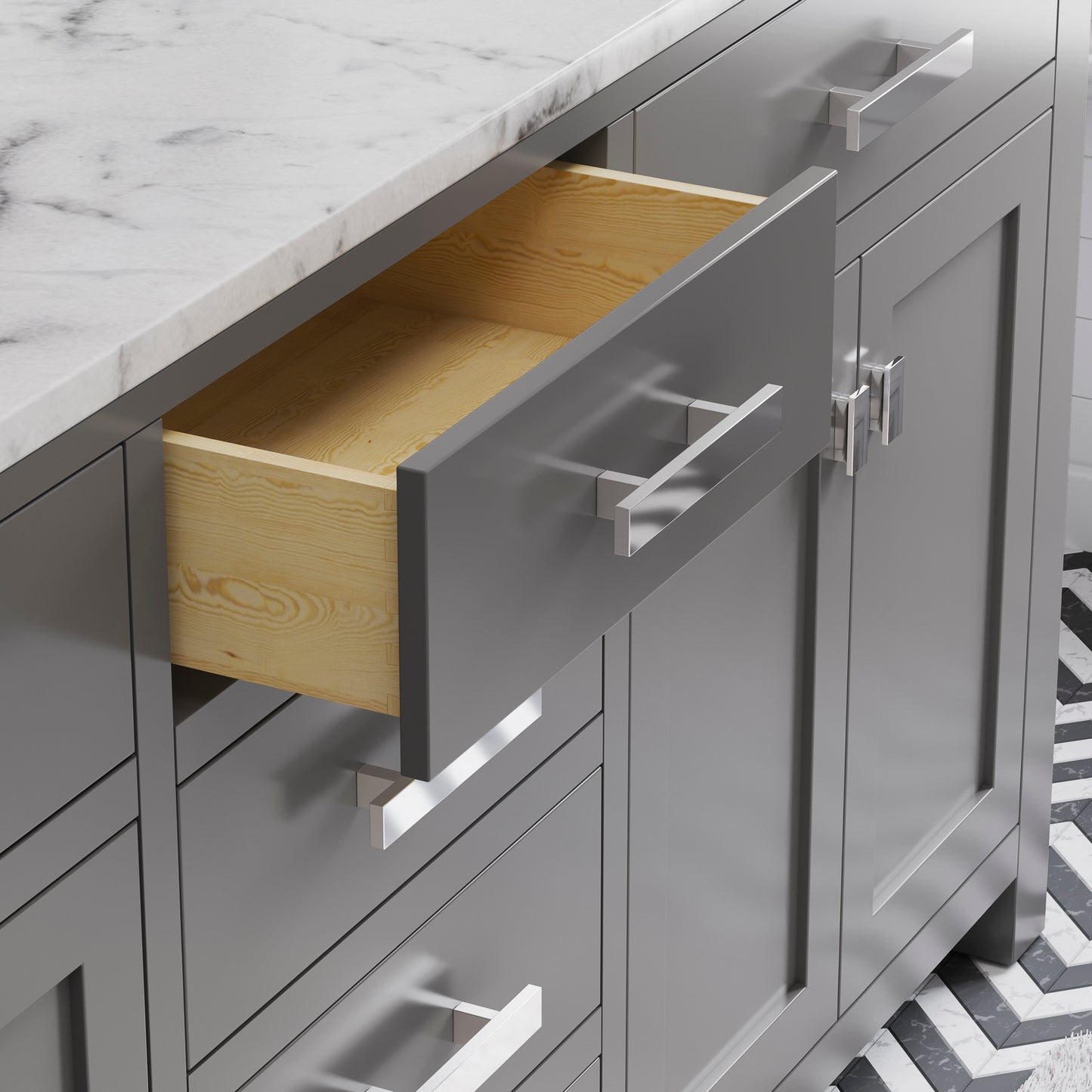 72 Inch Double Sink Bathroom Vanity set. The Madison Collection