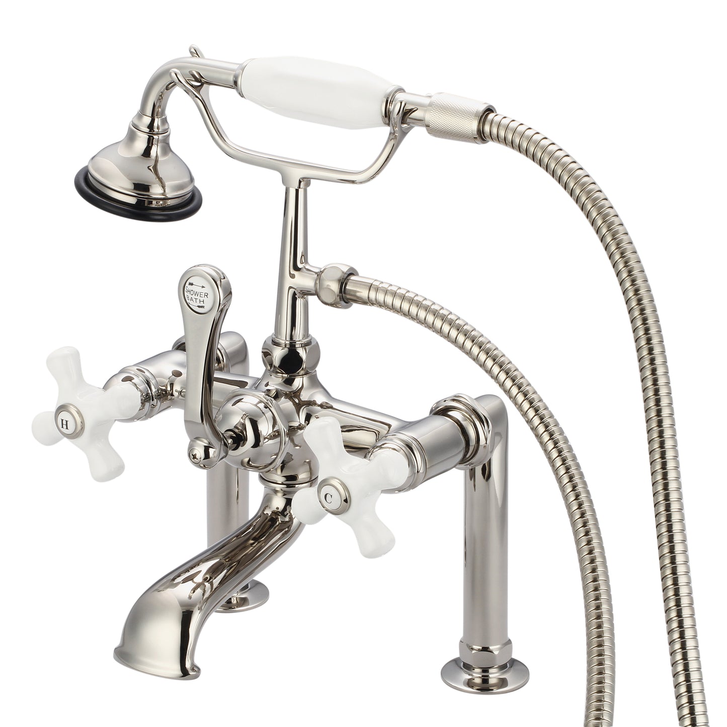 Vintage Classic Tub Faucet With Lever and Cross Handles