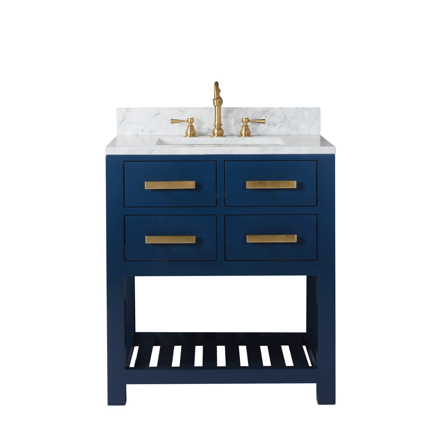 30 Inch Single Sink Bathroom Vanity With Faucet And Mirror From The Madalyn Collection