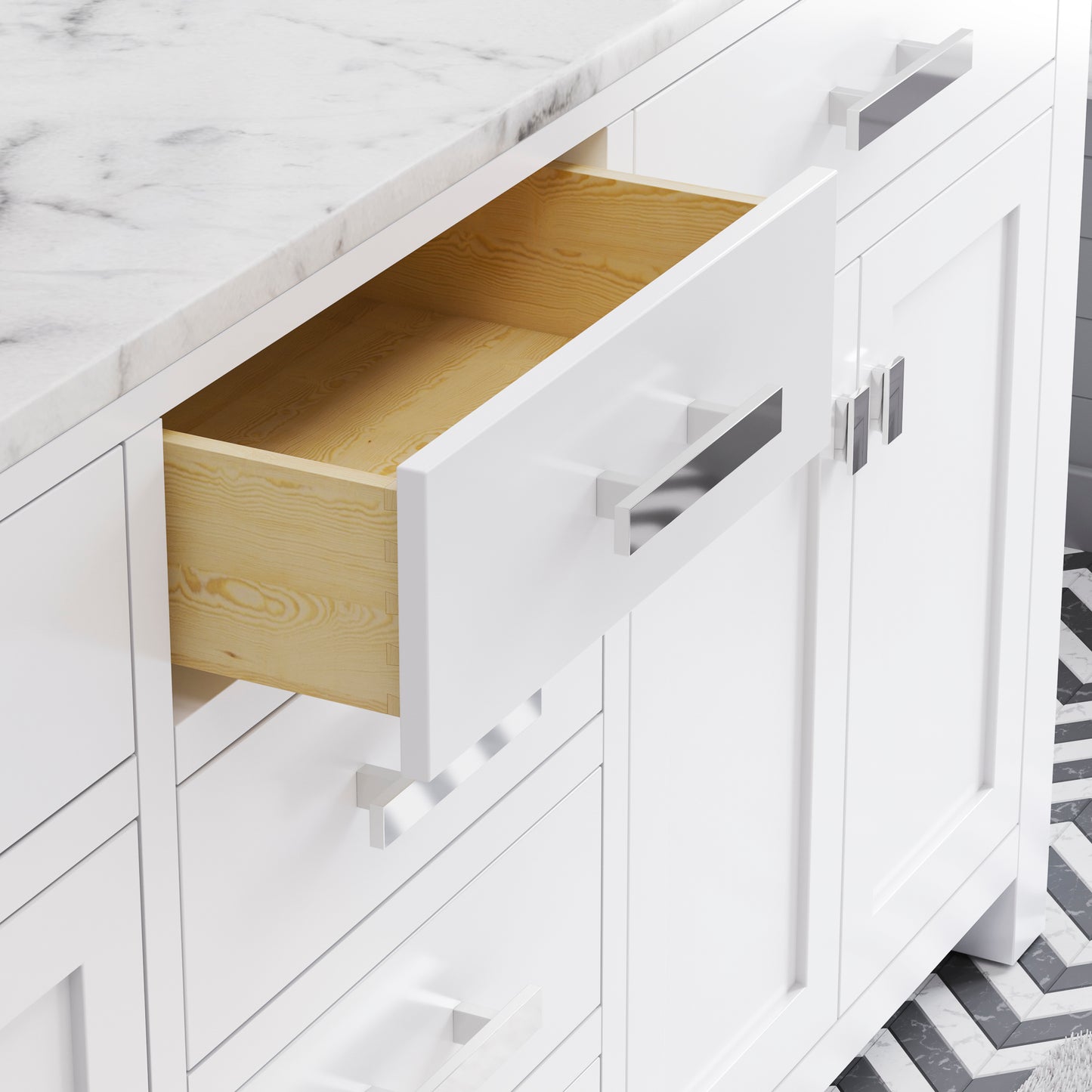 72 Inch Double Sink Bathroom Vanity set. The Madison Collection
