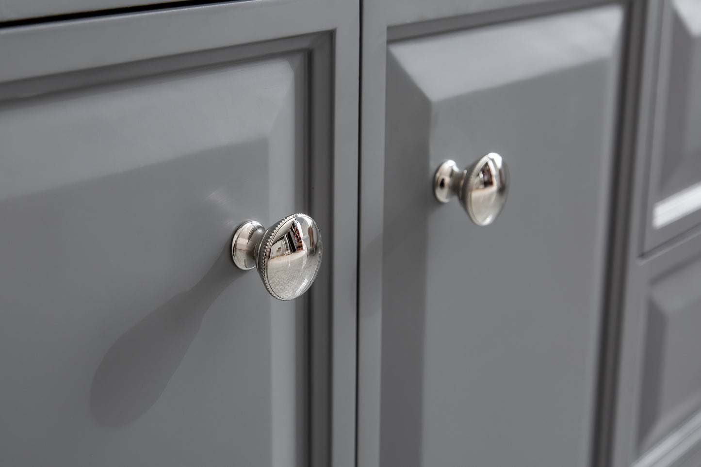 72" Palace Collection Quartz Carrara Bathroom Vanity Set, Mirror in Polished Nickel (PVD) Finish