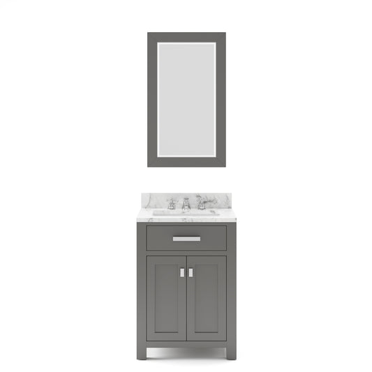24 Inch Single Sink Bathroom Vanity With Mirror And Faucet From The Madison Collection