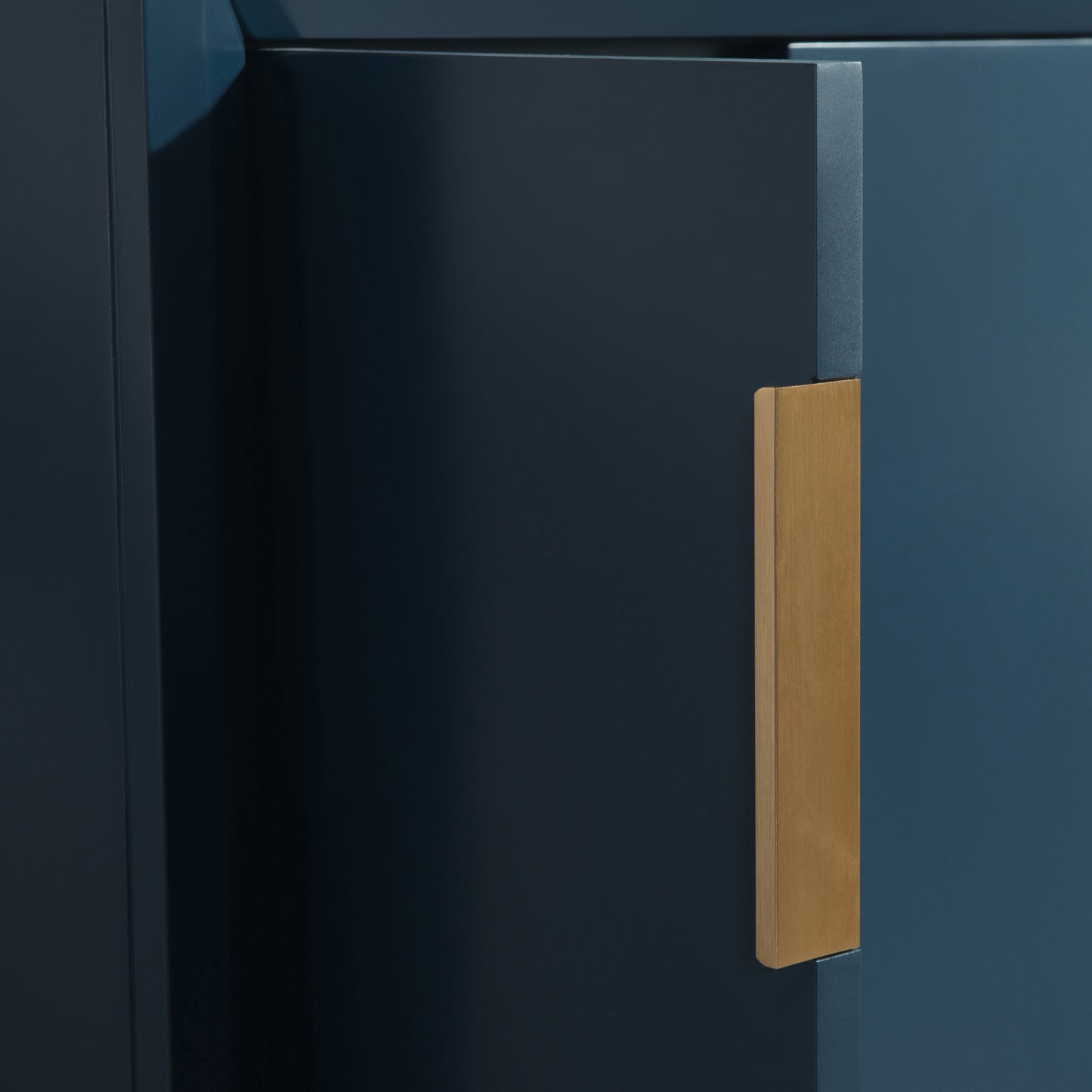 Elizabeth 24-Inch Single Sink Carrara White Marble Vanity In Monarch Blue set