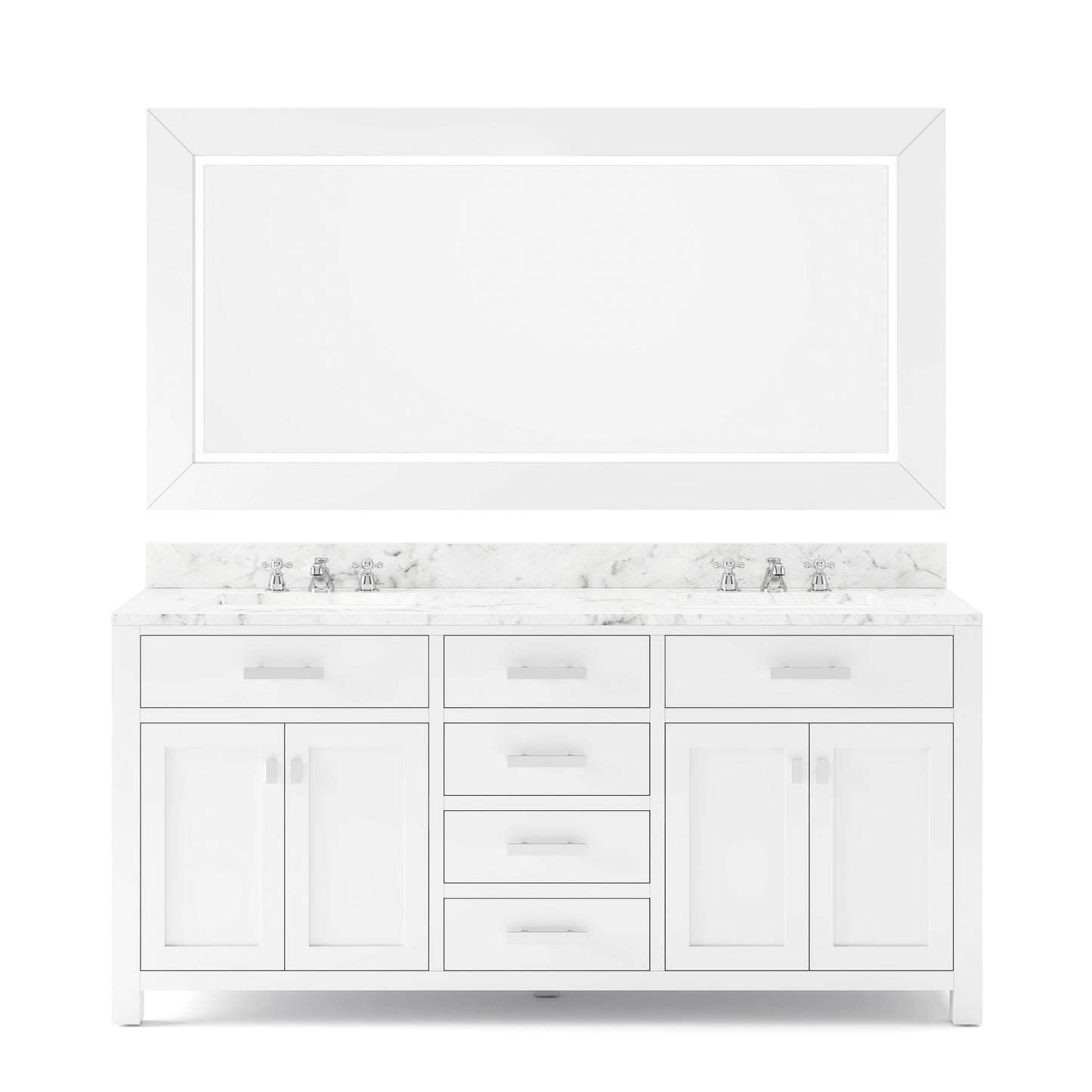 72 Inch Double Sink Bathroom Vanity set. The Madison Collection