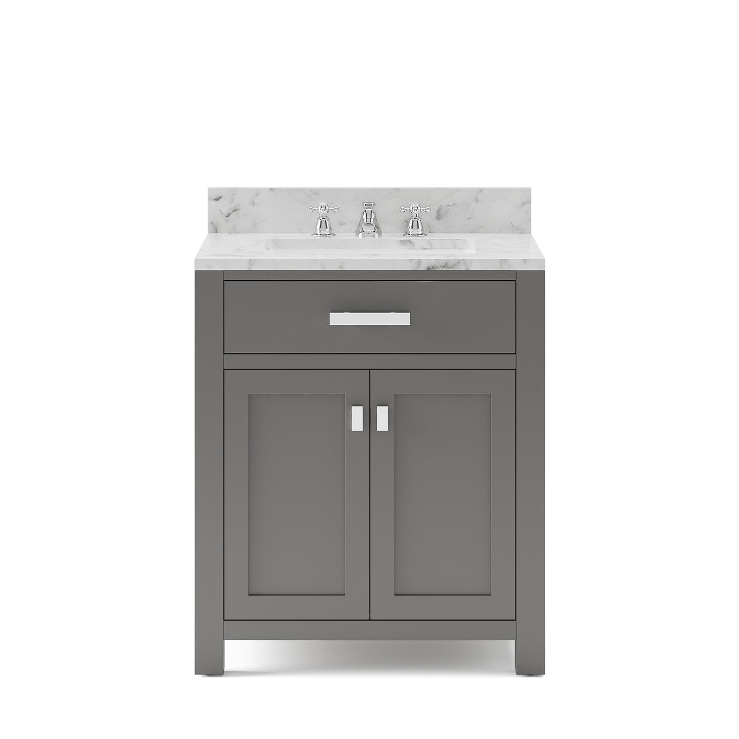 30 Inch Single Sink Bathroom Vanity With Mirror And Faucet From The Madison Collection