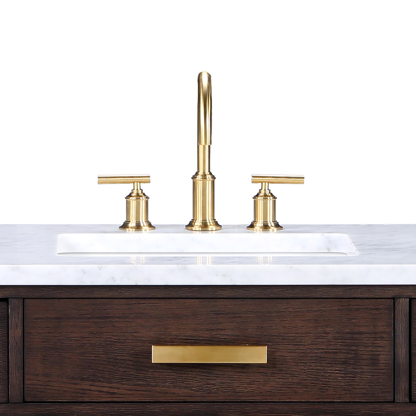 Water Creation Modern Gooseneck Spout Widespread Faucet F2-0014