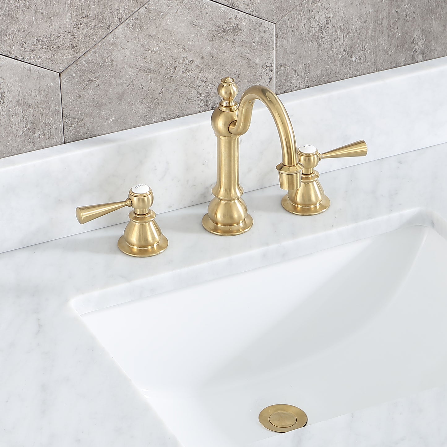 F2-0012-06-TL Satin Gold, True Brass Lavatory Faucet