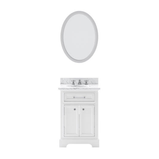 24 Inch Multi Color Bathroom Vanity, Mirror And Faucet, Derby Collection