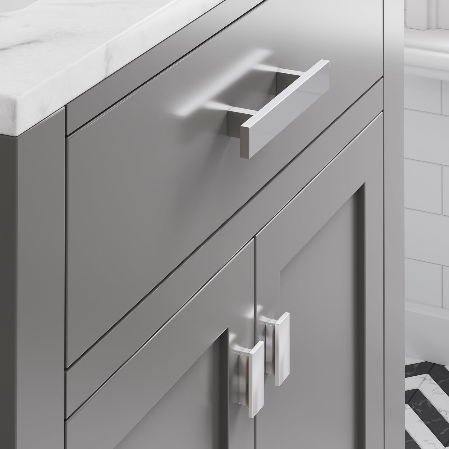 30 Inch Single Sink Bathroom Vanity With Mirror And Faucet From The Madison Collection