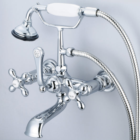 Vintage Classic Tub Faucet, Lever and Cross Handles