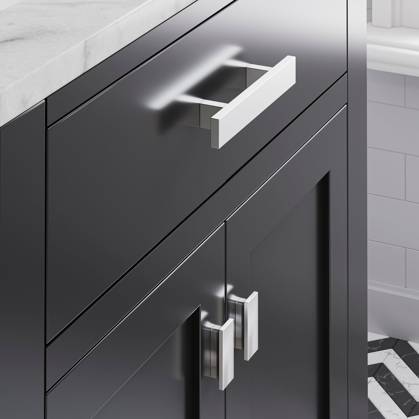 30 Inch Single Sink Bathroom Vanity With Mirror And Faucet From The Madison Collection