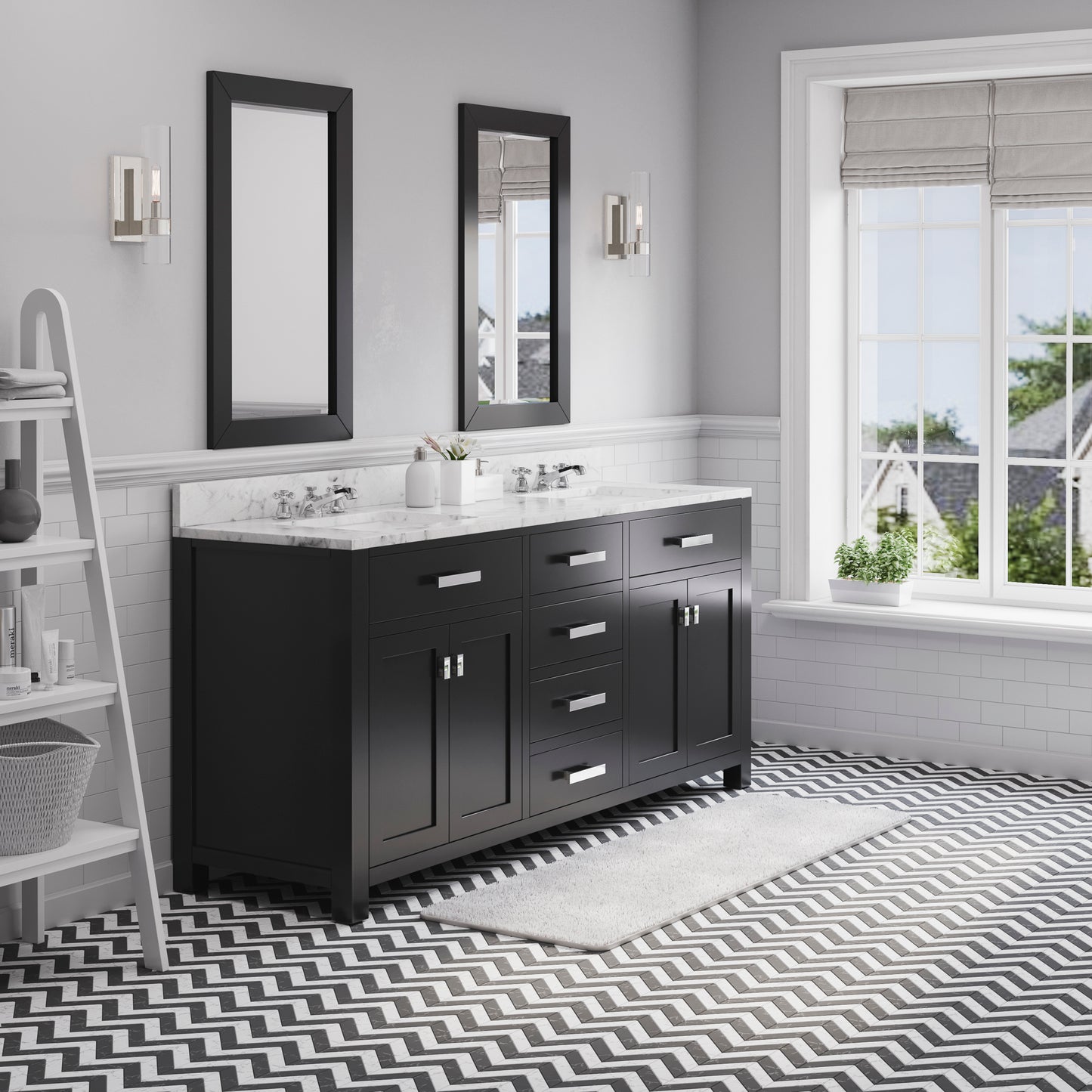 72 Inch Double Sink Bathroom Vanity set. The Madison Collection