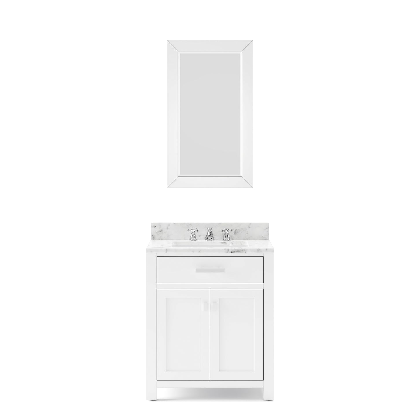 30 Inch Single Sink Bathroom Vanity With Mirror And Faucet From The Madison Collection