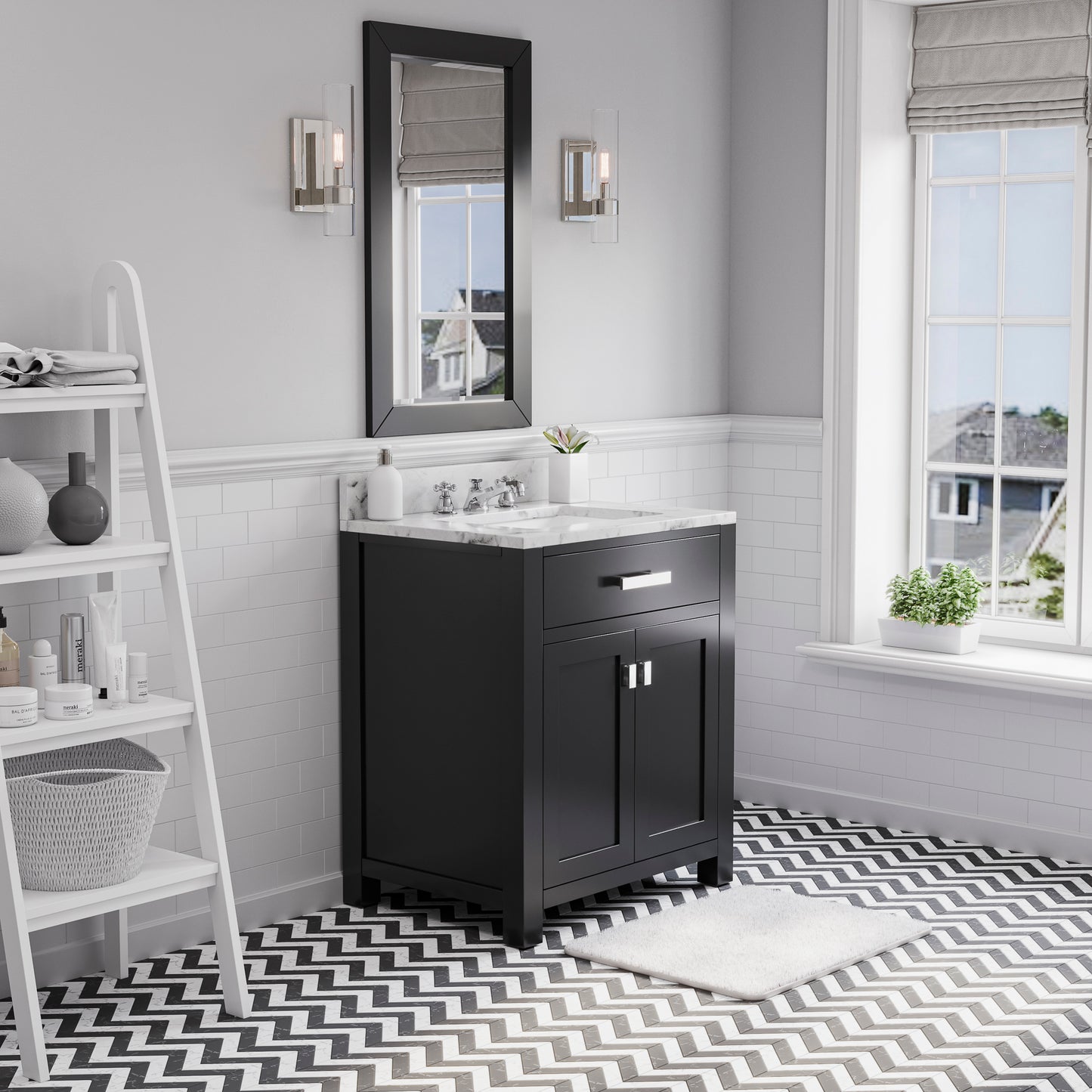 30 Inch Single Sink Bathroom Vanity With Mirror And Faucet From The Madison Collection