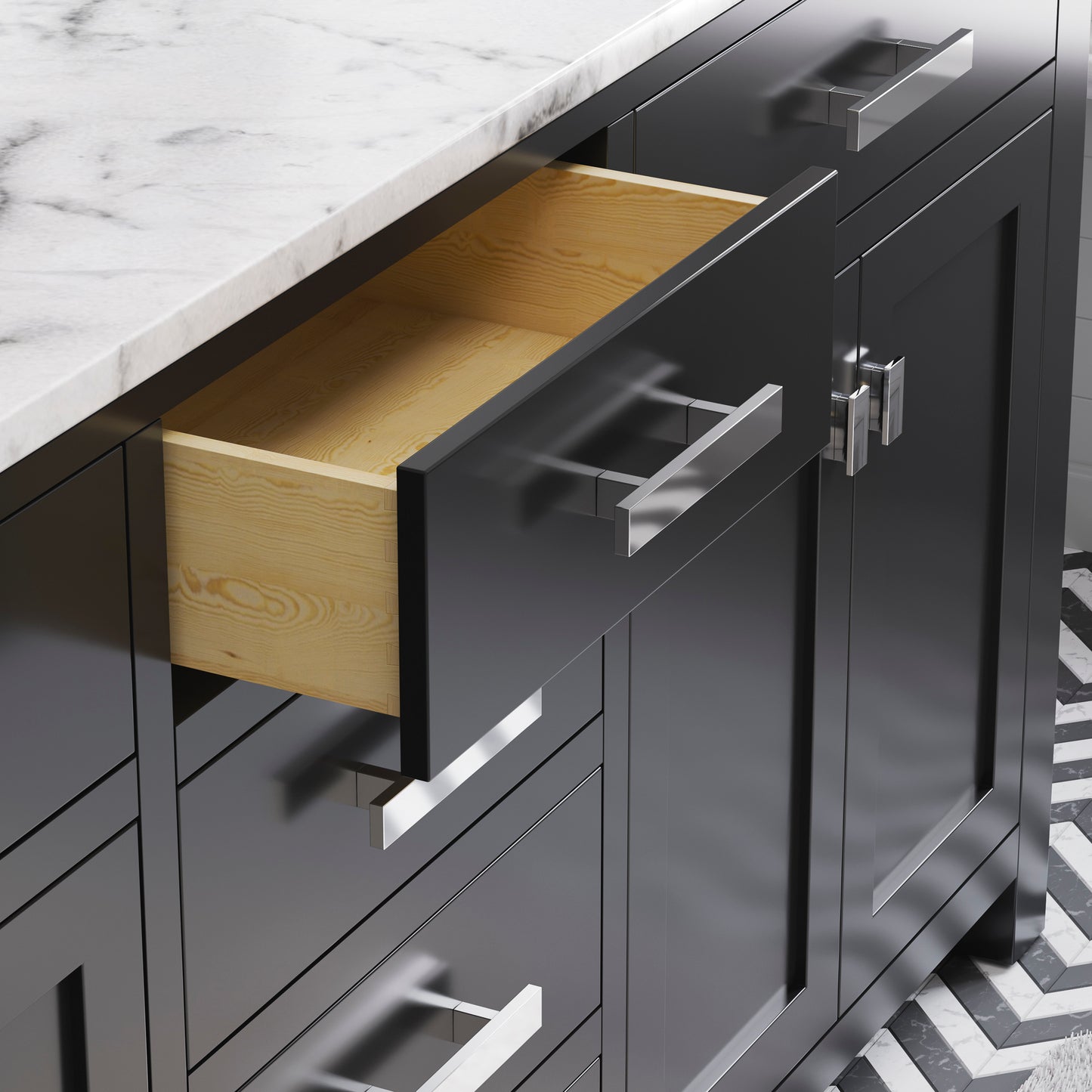 72 Inch Double Sink Bathroom Vanity set. The Madison Collection