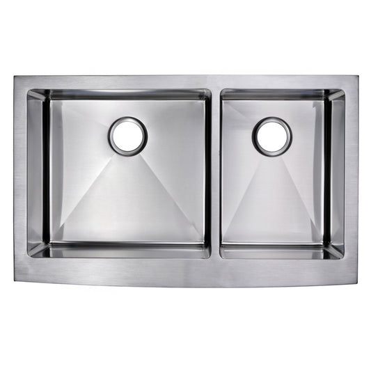 36X 22 Inch 15mm Corner Radius 60/40 Double Bowl Stainless Steel Kitchen Sink set