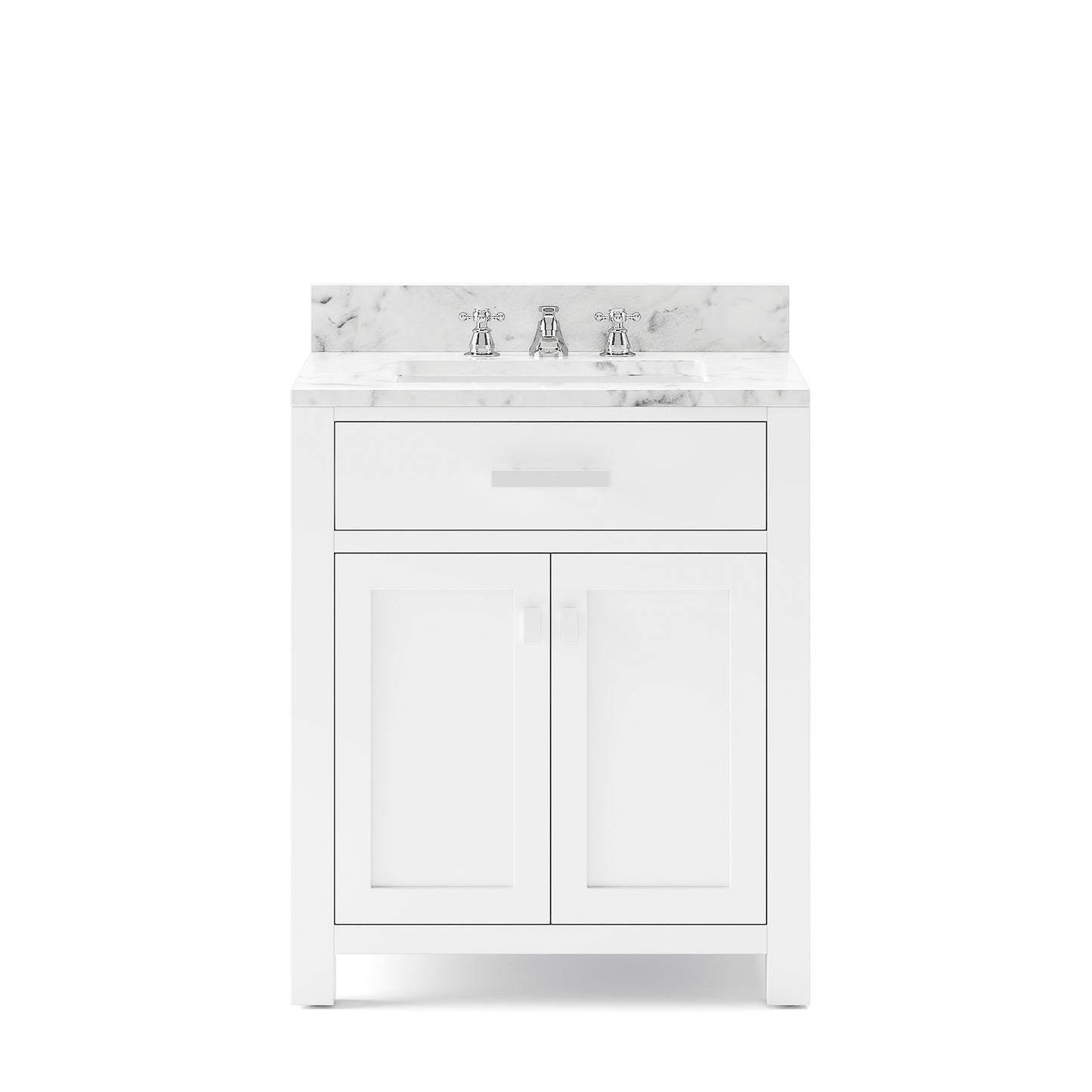 30 Inch Single Sink Bathroom Vanity With Mirror And Faucet From The Madison Collection