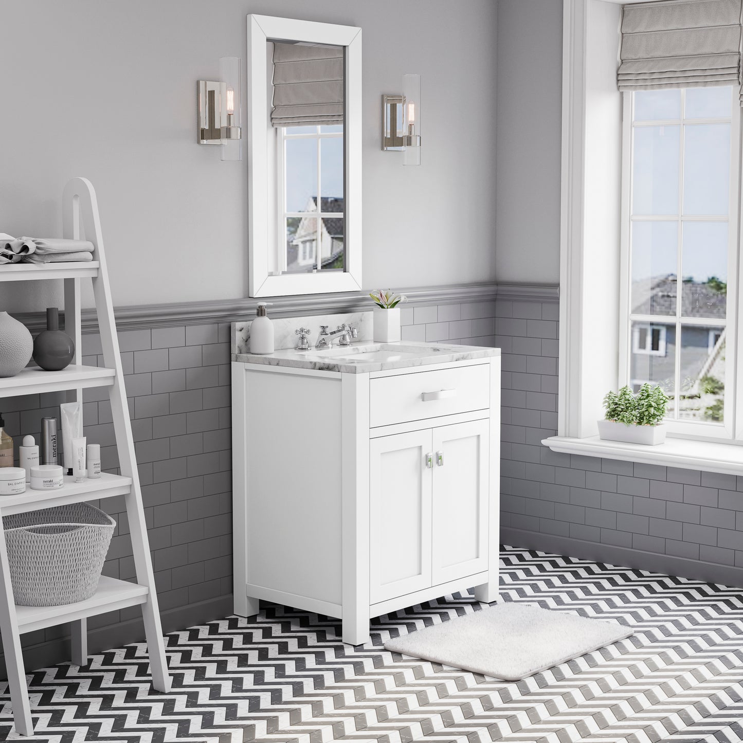 30 Inch Single Sink Bathroom Vanity With Mirror And Faucet From The Madison Collection