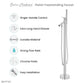 Plaisir Freestanding Bathtub Faucet in Chrome