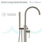 Ivy Freestanding Bathtub Faucet in Brushed Nickel