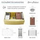 Tourner 33" x 22" Stainless Steel, Single Basin, Farmhouse Kitchen Workstation Sink with Apron in Multi Colors