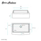 Rivage 33" x 21" Stainless Steel, Single Basin, Farmhouse Kitchen Sink with Apron in Multi Color