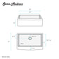 Rivage 33" x 21" Stainless Steel, Single Basin, Farmhouse Kitchen Sink with Apron in Multi Color