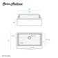 Rivage 33" x 21" Stainless Steel, Single Basin, Farmhouse Kitchen Sink with Apron in Multi Color