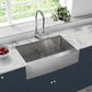 Rivage 33" x 21" Stainless Steel, Single Basin, Farmhouse Kitchen Sink with Apron in Multi Color