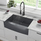 Rivage 30" x 21" Stainless Steel, Single Basin, Farmhouse Kitchen Sink with Apron in Multi Colors
