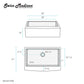 Rivage 30" x 21" Stainless Steel, Single Basin, Farmhouse Kitchen Sink with Apron in Multi Colors