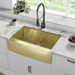 Rivage 30" x 21" Stainless Steel, Single Basin, Farmhouse Kitchen Sink with Apron in Multi Colors