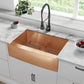 Rivage 30" x 21" Stainless Steel, Single Basin, Farmhouse Kitchen Sink with Apron in Multi Colors