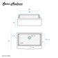 Rivage 30" x 21" Stainless Steel, Single Basin, Farmhouse Kitchen Sink with Apron in Multi Colors