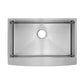 Rivage 30" x 21" Stainless Steel, Single Basin, Farmhouse Kitchen Sink with Apron in Multi Colors