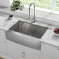 Rivage 30" x 21" Stainless Steel, Single Basin, Farmhouse Kitchen Sink with Apron in Multi Colors