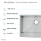 Tourner 30" x 21" Stainless Steel, Single Basin, Farmhouse Kitchen Sink with Apron