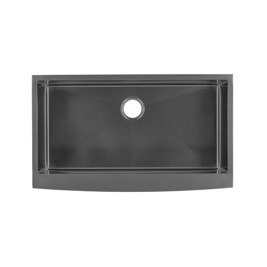Rivage 36" x 21" Stainless Steel, Single Basin, Farmhouse Kitchen Sink with Apron in Multi Colors