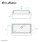 Rivage 36" x 21" Stainless Steel, Single Basin, Farmhouse Kitchen Sink with Apron in Multi Colors