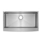 Rivage 36" x 21" Stainless Steel, Single Basin, Farmhouse Kitchen Sink with Apron in Multi Colors