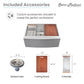 Rivage 30 x 22 Single Basin Apron Kitchen Workstation Sink