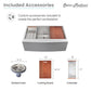 Rivage 33 x 22 Single Basin Apron Kitchen Workstation Sink