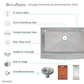 Rivage 33 x 22 Single Basin Apron Kitchen Workstation Sink